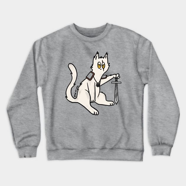 Cat Geralt Crewneck Sweatshirt by The Vix Cats